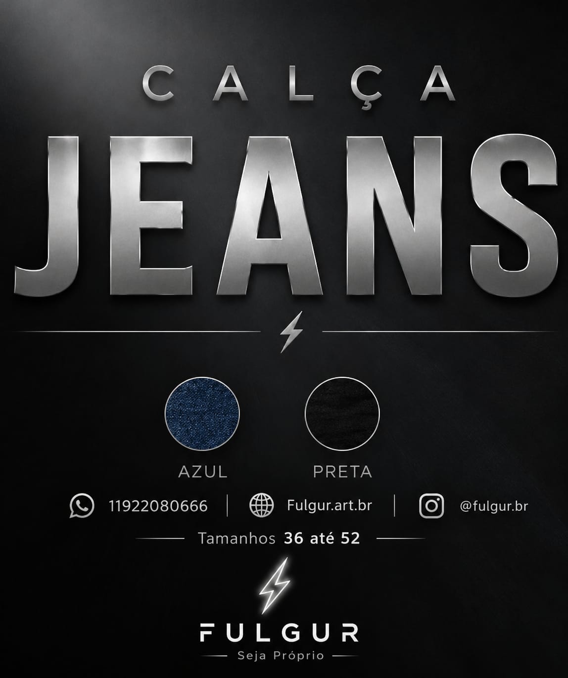 Calça jeans com elastano unissex