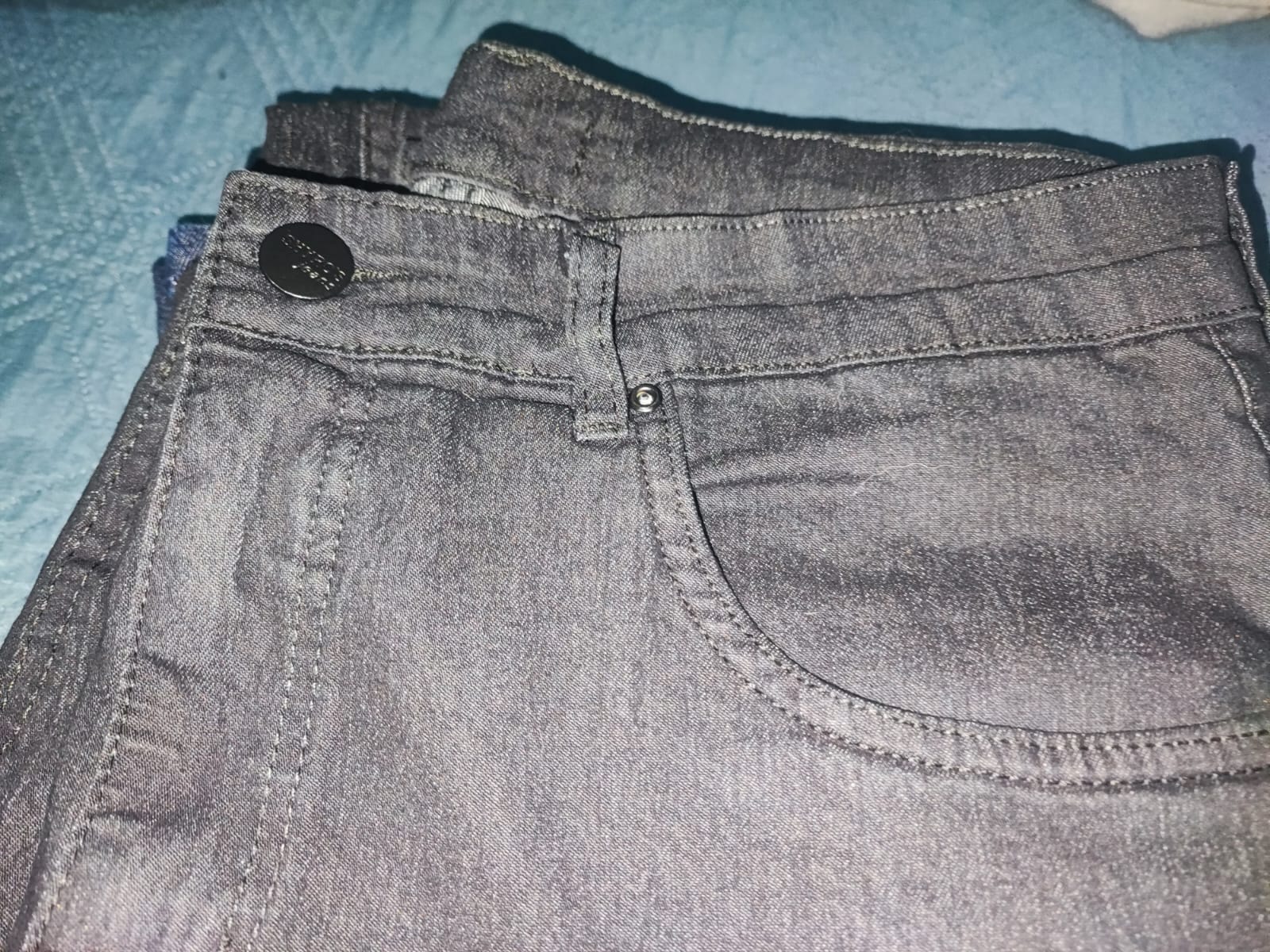 Calça jeans com elastano unissex 3