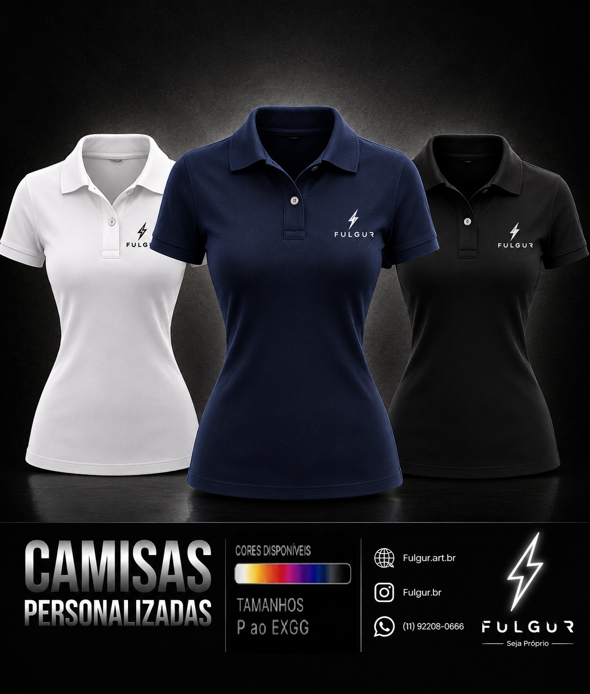Polo Piquet PV ou Malha Fria Feminina