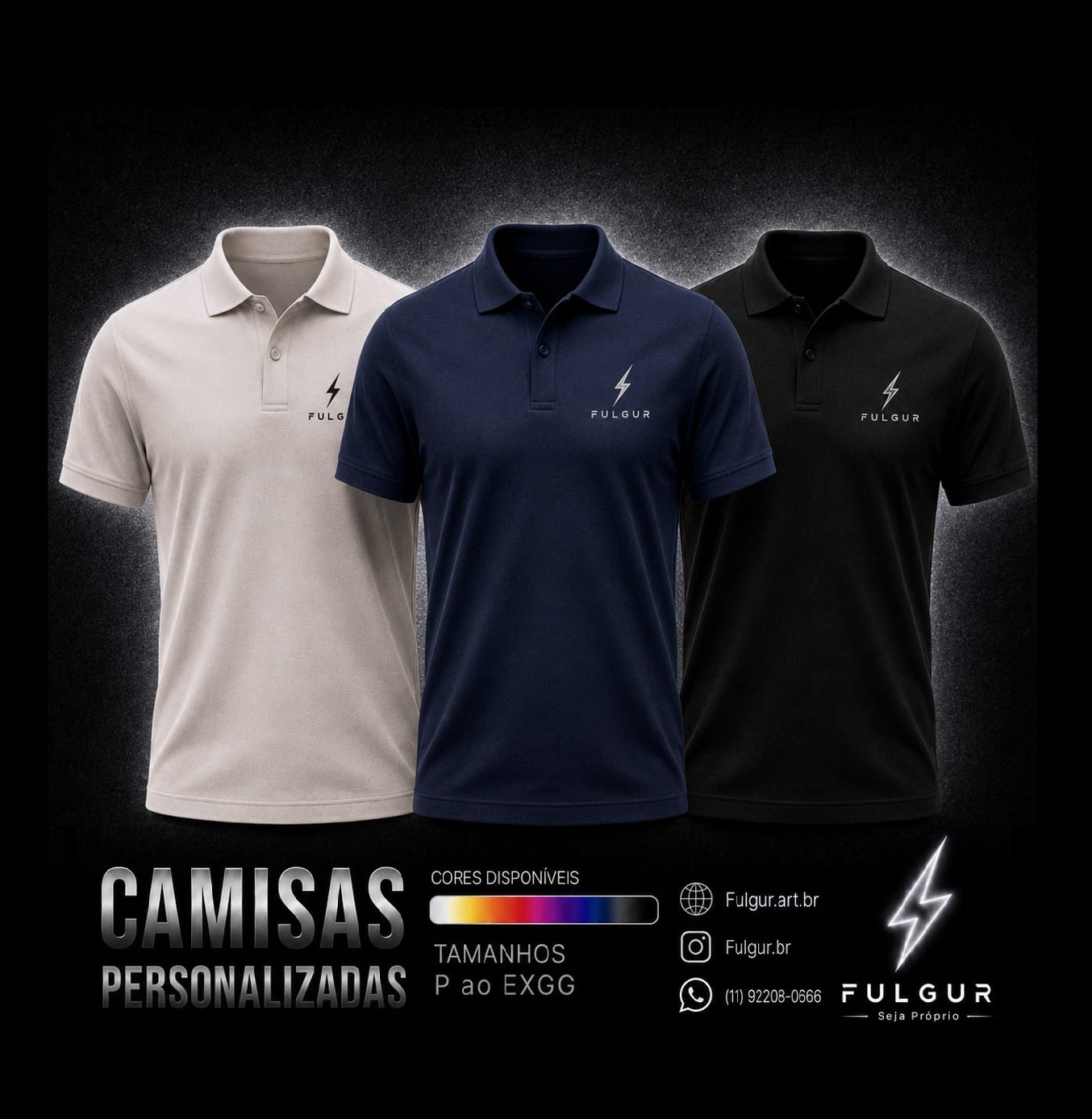 Polo Piquet PV ou Malha Fria Masculina